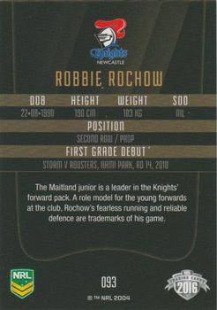 2016 ESP Elite #093 Robbie Rochow Back